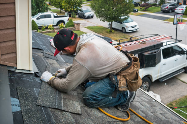 Professional Gutter Repair And Installation technician working in Riverside, IL